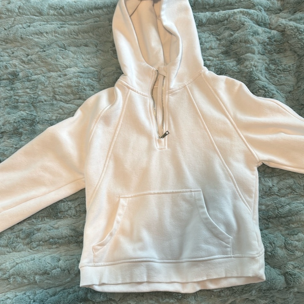 Girls cropped, long sleeve hood jacket